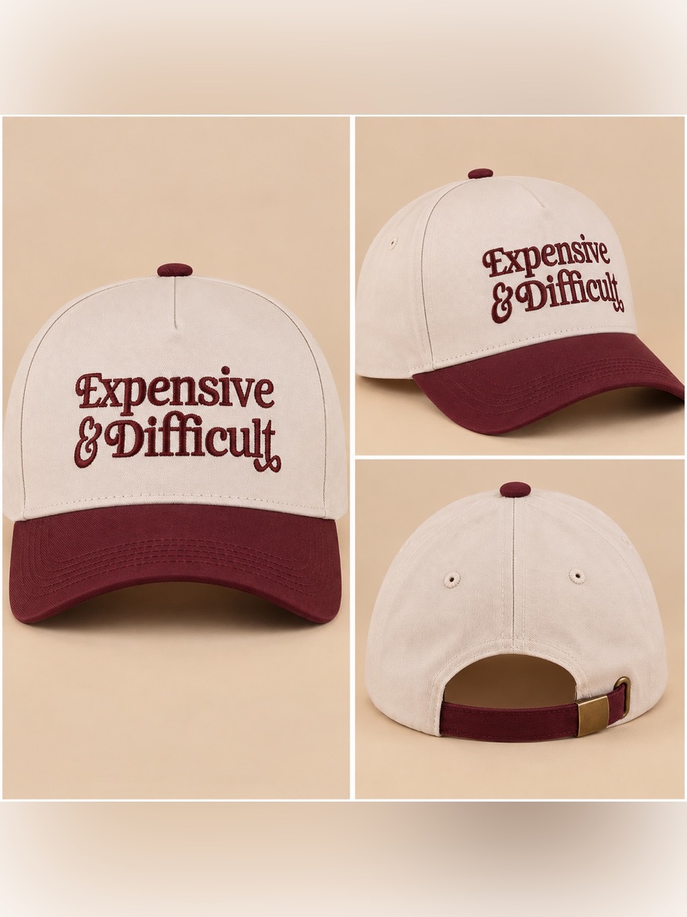 Zenana Expensive & Difficult Novelty Hat Raisin NEW